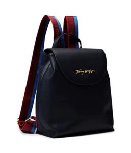 tommy hilfiger rory flap backpack pvc tommy navy one size