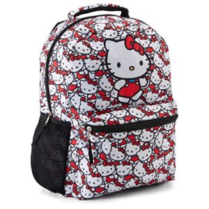 hello kitty allover school backpack - hello kitty iconic backpack - officially licensed hello kitty school bookbag (white)
