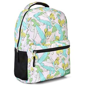 disney tinker bell allover backpack - tinker bell fairy backpack - officially licenced disney school bookbag (white)