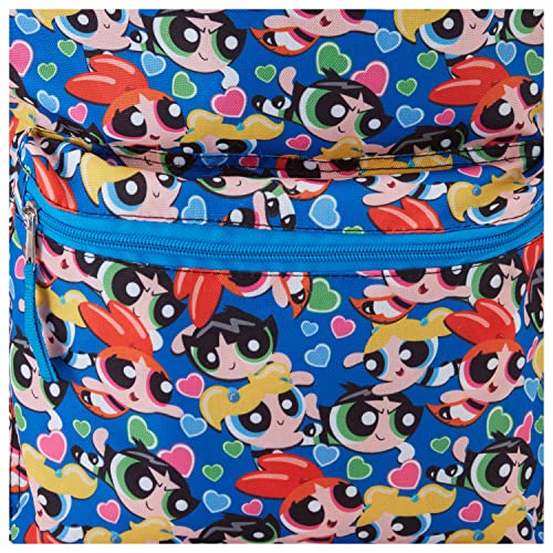 Powerpuff Girls Classic Allover Backpack - Mojo Jojo, Blossom, Bubbles and Buttercup - Officially Licensed Powerpuff Girls School Bookbag (Pink)