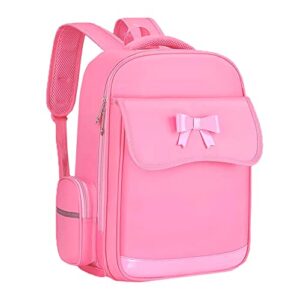 ht honor . trust kids backpack for school girls elementary kindergarten lightweight school bag for little girl 15inch pink bookbag for children