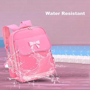 HT HONOR . TRUST Kids Backpack for School Girls Elementary Kindergarten Lightweight School Bag for Little Girl 15inch Pink Bookbag for Children