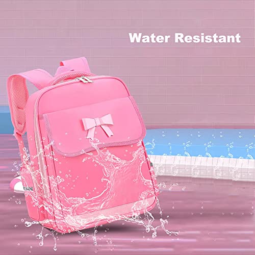 HT HONOR . TRUST Kids Backpack for School Girls Elementary Kindergarten Lightweight School Bag for Little Girl 15inch Pink Bookbag for Children