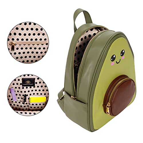 Remember Like Yesterday - Kawaii Avocado Backpack | Women and Kids Fashion Backpack | Faux Leather