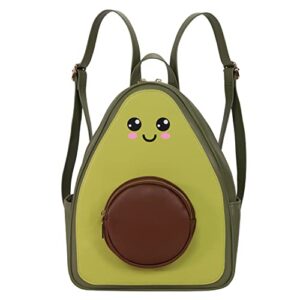 Remember Like Yesterday - Kawaii Avocado Backpack | Women and Kids Fashion Backpack | Faux Leather