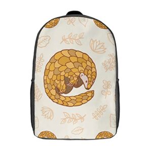 Hibernating Pangolins Lightweight Laptop Backpack Casual Daypack Fashion Bag 17 Inch for Travel Outdoor Work