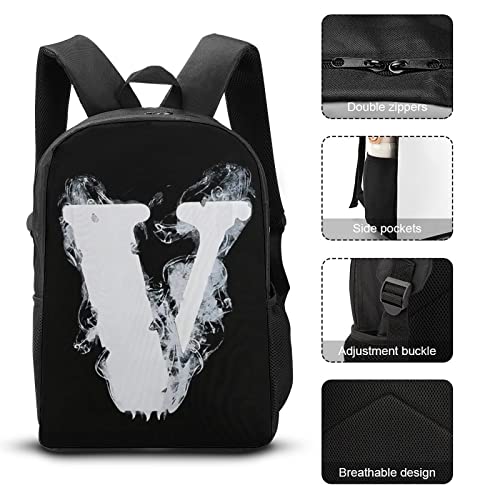 MVNIORD 17IN Fashion Backpack 3D Print Camping Daypacks Backpack Travel Shoulder Bag White