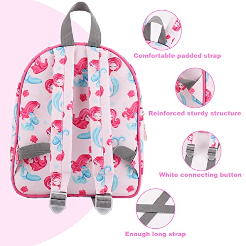 Dodinmi Toddler Backpack for Girls,12.5" Mini Kids Backpacks for Girls,Small Toddler Bookbag with Pencil Bag,Preschool & Daycare Backpack for Kids of 1~6(Girl)