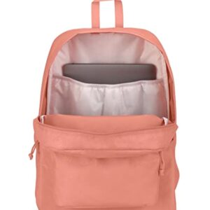 JanSport Superbreak Plus FX Backpack - Work, Travel, or Laptop Bookbag with Water Bottle Pocket, Happy And Sad Pink