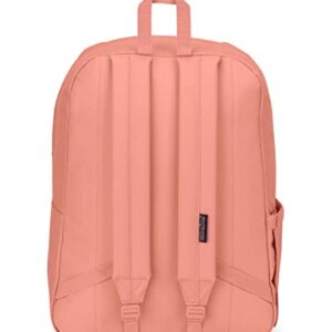 JanSport Superbreak Plus FX Backpack - Work, Travel, or Laptop Bookbag with Water Bottle Pocket, Happy And Sad Pink