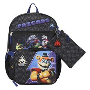 bioworld five nights at freddy's security breach fazcade youth 5-piece backpack set