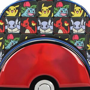 Bioworld Pokemon Evolutions With Molded Front Pokeball Panel 16" Youth Boys Backpack