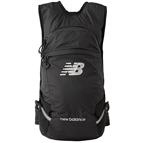 New Balance Running Backpack, Lightweight Running Vest with Hydration Pack Sleeve for Men and Women, Black, 17 Inch