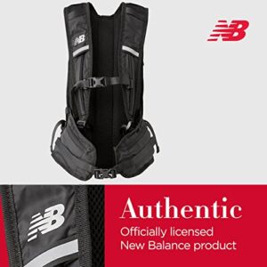 New Balance Running Backpack, Lightweight Running Vest with Hydration Pack Sleeve for Men and Women, Black, 17 Inch