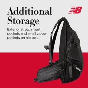 New Balance Running Backpack, Lightweight Running Vest with Hydration Pack Sleeve for Men and Women, Black, 17 Inch