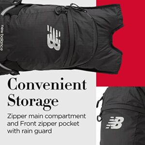 New Balance Running Backpack, Lightweight Running Vest with Hydration Pack Sleeve for Men and Women, Black, 17 Inch