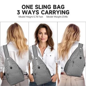 MOCKGVY Sling Backpack for Women, Crossbody Backpack, Anti Theft Sling Bag for Men