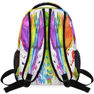 GzLeyigou Watercolor Parrot Daypack Backpacks Computer Laptop Backpacks, Large Capacity Bookbags with Adjustable Shoulder Strap, Travel Hiking Camping Casual Daypack for Adult/Women/Men/Boys/Girls