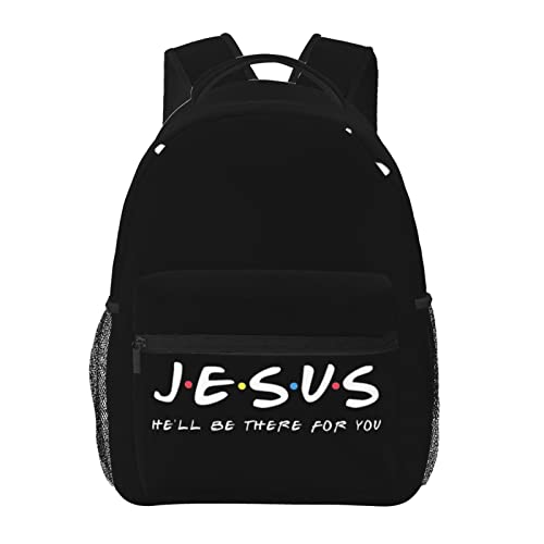 ROSIHODE Jesus Cross Backpack Christian Travel Laptop Backpack Casual Backpack Shoulder Daypack for Men Woman