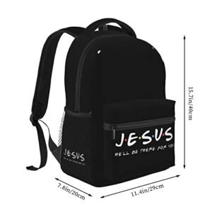 ROSIHODE Jesus Cross Backpack Christian Travel Laptop Backpack Casual Backpack Shoulder Daypack for Men Woman