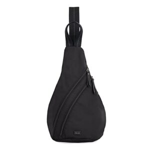 the sak esperato medium sling backpack in recycled nylon, black