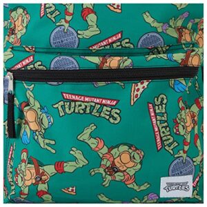 Teenage Mutant Ninja Turtles Backpack - Leonardo, Donatello, Michelangelo and Raphael - Officially Licensed TMNT School Bookbag (Green)