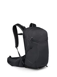 osprey sportlite 25l unisex hiking backpack, dark charcoal grey, m/l, extended fit