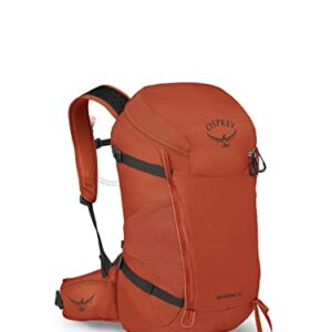 Osprey Skarab 30L Men's Hiking Backpack with Hydraulics Reservoir, Firestarter Orange, One Size