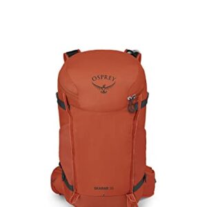 Osprey Skarab 30L Men's Hiking Backpack with Hydraulics Reservoir, Firestarter Orange, One Size