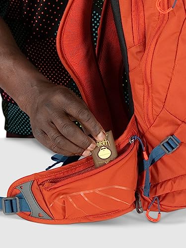 Osprey Raptor 10L Men's Biking Backpack with Hydraulics Reservoir, Firestarter Orange, One Size