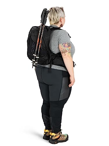 Osprey Tempest 20L Women's Hiking Backpack with Hipbelt, Stealth Black, WXS/S, Extended Fit