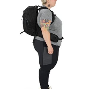 Osprey Tempest 20L Women's Hiking Backpack with Hipbelt, Stealth Black, WXS/S, Extended Fit