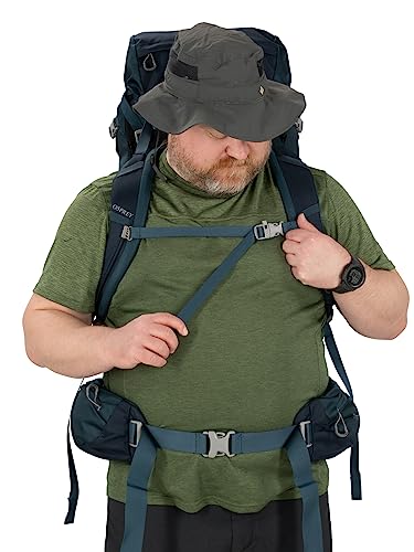 Osprey Volt 65L Men's Backpacking Backpack, Mamba Black, One Size, Extended Fit