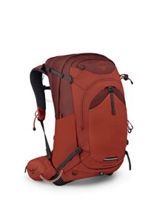 osprey manta 34l men's hiking backpack with hydraulics reservoir, oak leaf orange, one size