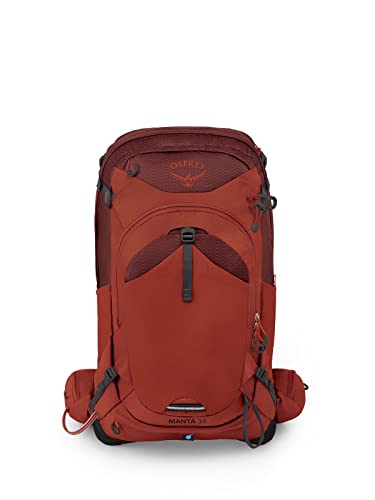 Osprey Manta 34L Men's Hiking Backpack with Hydraulics Reservoir, Oak Leaf Orange, One Size