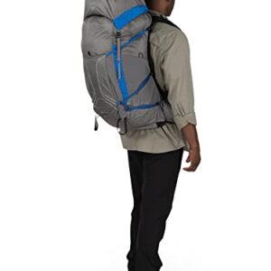 Osprey Exos Pro 55L Men's Backpacking Backpack, Dale Grey/Agam Blue, S/M