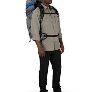 Osprey Exos Pro 55L Men's Backpacking Backpack, Dale Grey/Agam Blue, S/M