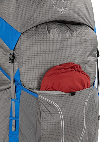 Osprey Exos Pro 55L Men's Backpacking Backpack, Dale Grey/Agam Blue, S/M