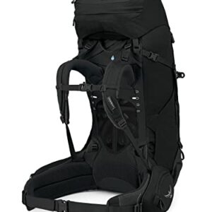 Osprey Aether 65L Men's Backpacking Backpack, Black, L/XL, Extended Fit