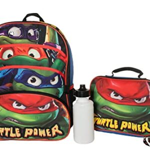 AI ACCESSORY INNOVATIONS Teenage Mutant Ninja Turtles 4 Piece Backpack Set, Kids 16" School Bag with Front Zip Pocket, TMNT Travel Bag