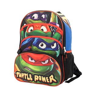 AI ACCESSORY INNOVATIONS Teenage Mutant Ninja Turtles 4 Piece Backpack Set, Kids 16" School Bag with Front Zip Pocket, TMNT Travel Bag