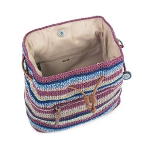 The Sak Avalon Backpack in Crochet, Convertible Straps, Mahogany