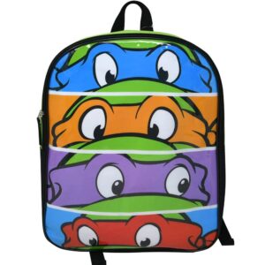 TMNT Backpack for Boys - Bundle with 15” Teenage Mutant Ninja Turtles Backpack Kids, Water Pouch, Stickers, More | TMNT School Supplies for Boys 4-8