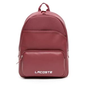 lacoste men's ultimum logo petit piqué backpack, burgundy