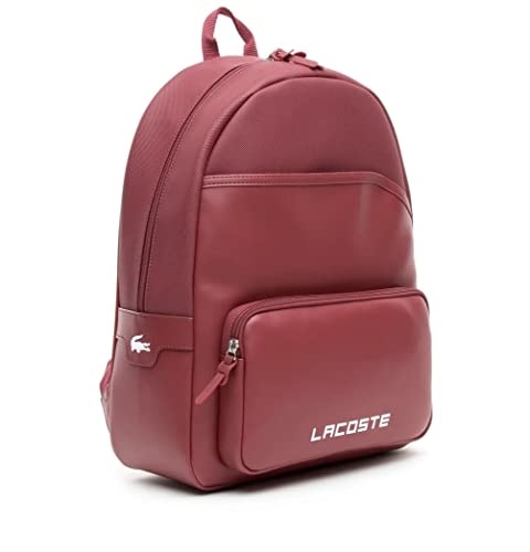 Lacoste Men's Ultimum Logo Petit Piqué Backpack, Burgundy