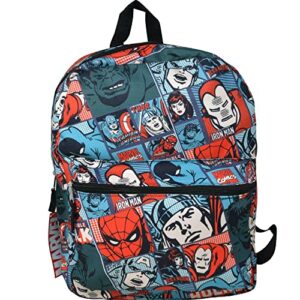 fast forward marvel comic strip all over print 16" backpack- combp