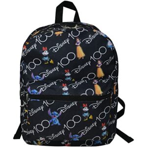 fast forward disney friends 100th anniversary 16" backpack with 1 front pocket all over print