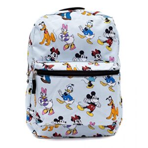 fast forward disney mickey & friends 16" backpack with 1 front pocket all over print