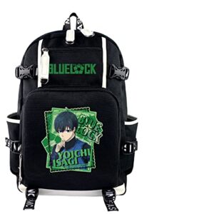 isaikoy anime blue lock backpack shoulder bag bookbag student school bag daypack satchel c6