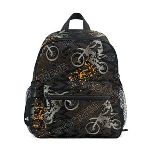 fisyme toddler backpack motorcycle vintage school bag kids backpacks for kindergarten preschool nursery girls boys, s